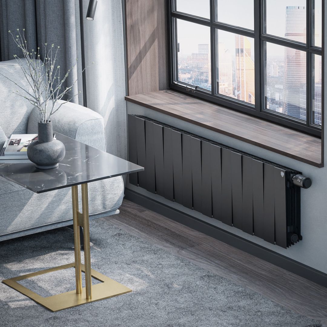 Приобрести royal thermo радиатор биметаллический pianoforte 300 /noir sable ( черный графит ) vdr - 16 секц.