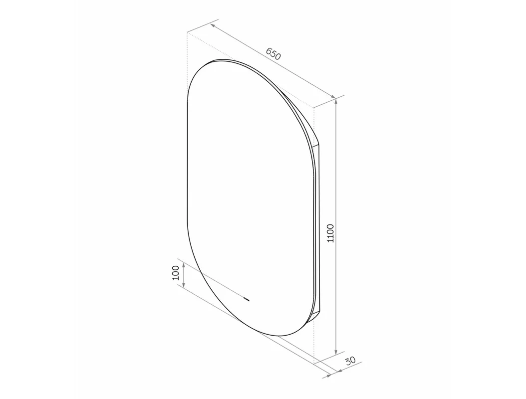 Приобрести continent зеркало с подсветкой fleur 65х110 см, белое