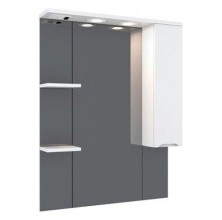 Mirsant Зеркало шкаф SOHO 80 см, белый, правый УТ000046020