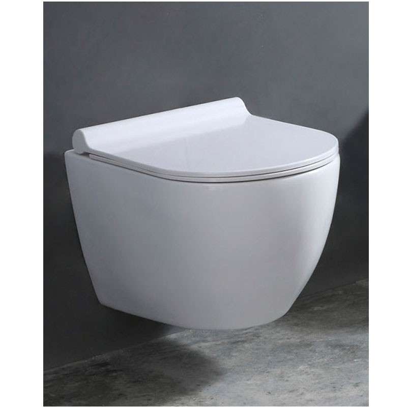 Приобрести azario унитаз подвесной geno, безободковый с тонкой крышкой микролифт az2196d