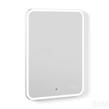 Briz Зеркало SOFI 60х80 см, с подсветкой,подогревом, часы, сенсорное включение , белое ПДЗ43-60