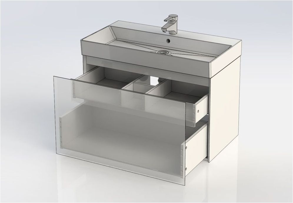 Приобрести aquanet тумба с раковиной йорк 85 см, белая 00212593