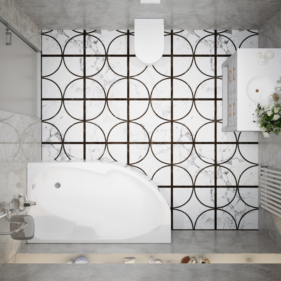 Приобрести тритон ванна акриловая софия 170х95 см, асимметричная, правая щ0000046664