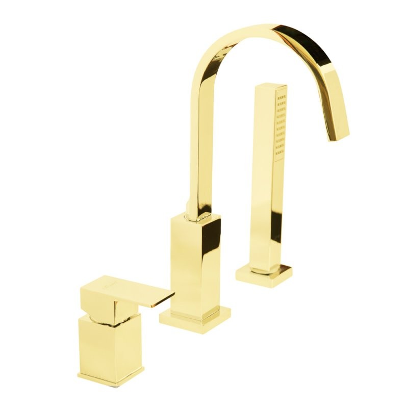 Приобрести cezares смеситель на борт ванны unika, 3 отверстия, золото unika-bvd3-03/24