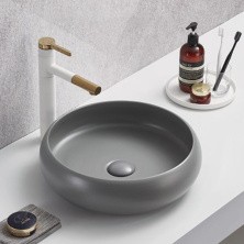 Comforty Раковина 114MH 41х43 см, светло-серая матовая