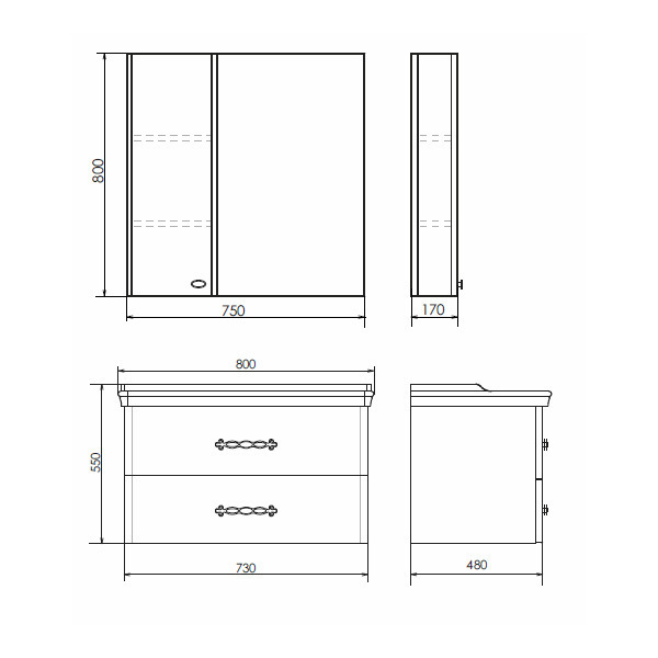 Приобрести сomforty зеркало-шкаф "неаполь-80" белый глянец