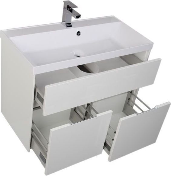 Приобрести aquanet тумба с раковиной латина 90 см, белая 00212933