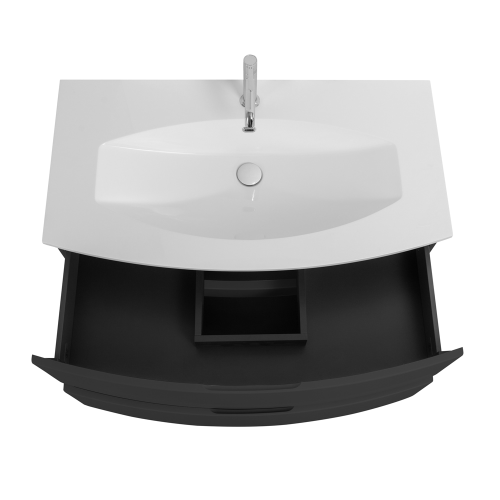 Приобрести cezares тумба подвесная с раковиной elettra 100 см grafite,литьевой мрамор, графит 55526