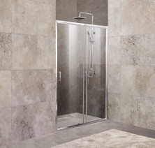 Дверь душевая BelBagno Unique 120-135 cм. хром/прозрачное