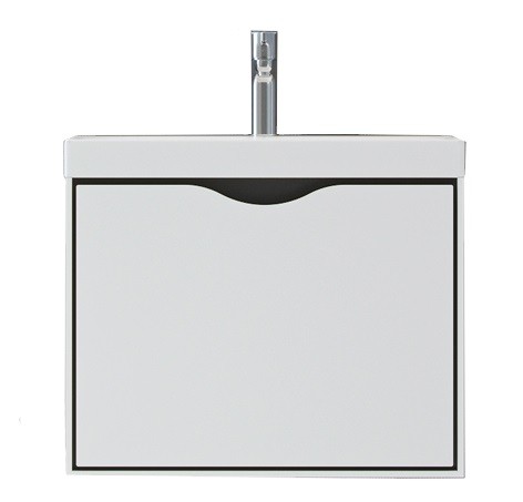 Приобрести тумба подвесная с раковиной velvex rigli 60 см белый/графит tprig.60.1y-21.631.231