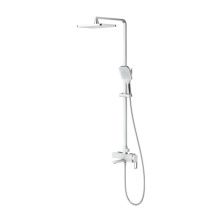 GERHANS Душевая система К27, белая\хром K19127W