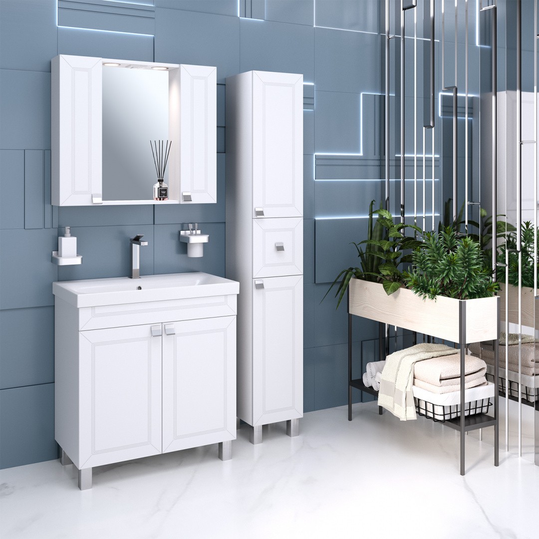 Приобрести aqua de marco тумба напольная с раковиной ostin 80см. 2 двери