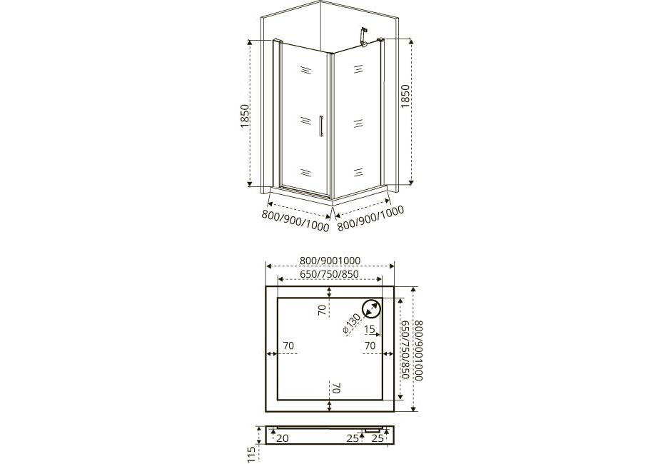 Приобрести ограждение душевое bas fantasy cr-80-f-ch 80х80 см (узор)