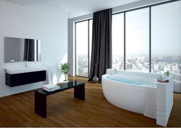 Приобрести акриловая ванна асимметричная aquatek бетта r 150x95 см