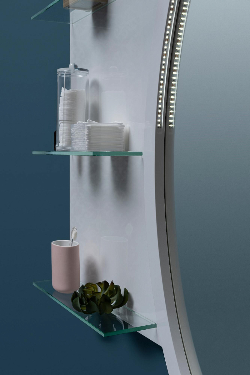 Приобрести aquanet зеркало опера l/r 70 см, белое с полкой