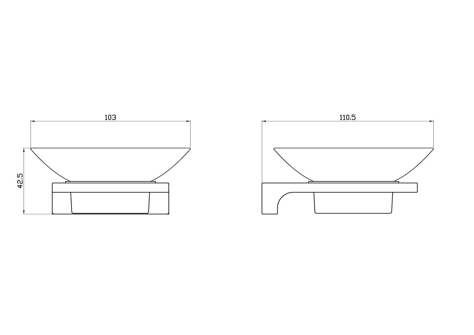 Приобрести мыльница с держателем wonzon & woghand eclipse, черный (ww-9122-bl)