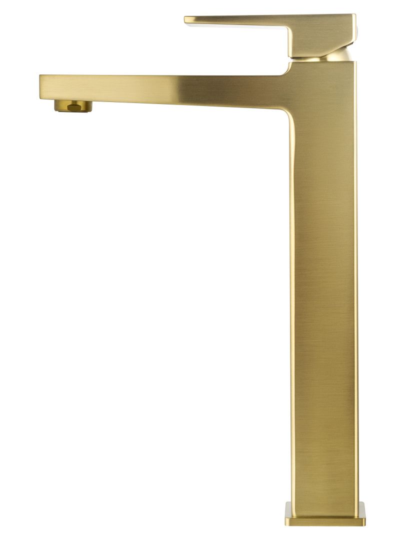 Приобрести смеситель для раковины высокий wonzon & woghand cube 2.0, брашированное золото (ww-88019068-bg)