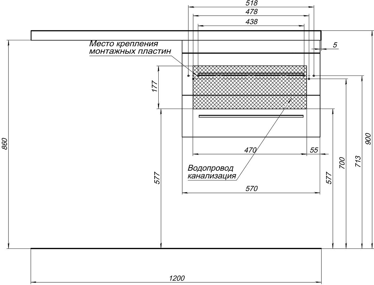 Приобрести aquanet тумба с раковиной верона 58 см, белая (подвесная 2 ящика)