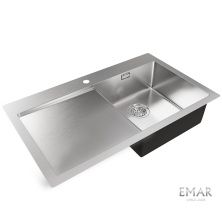 Oulin Кухонная мойка 85х56 см, сатин Oulin OL-FTR102R