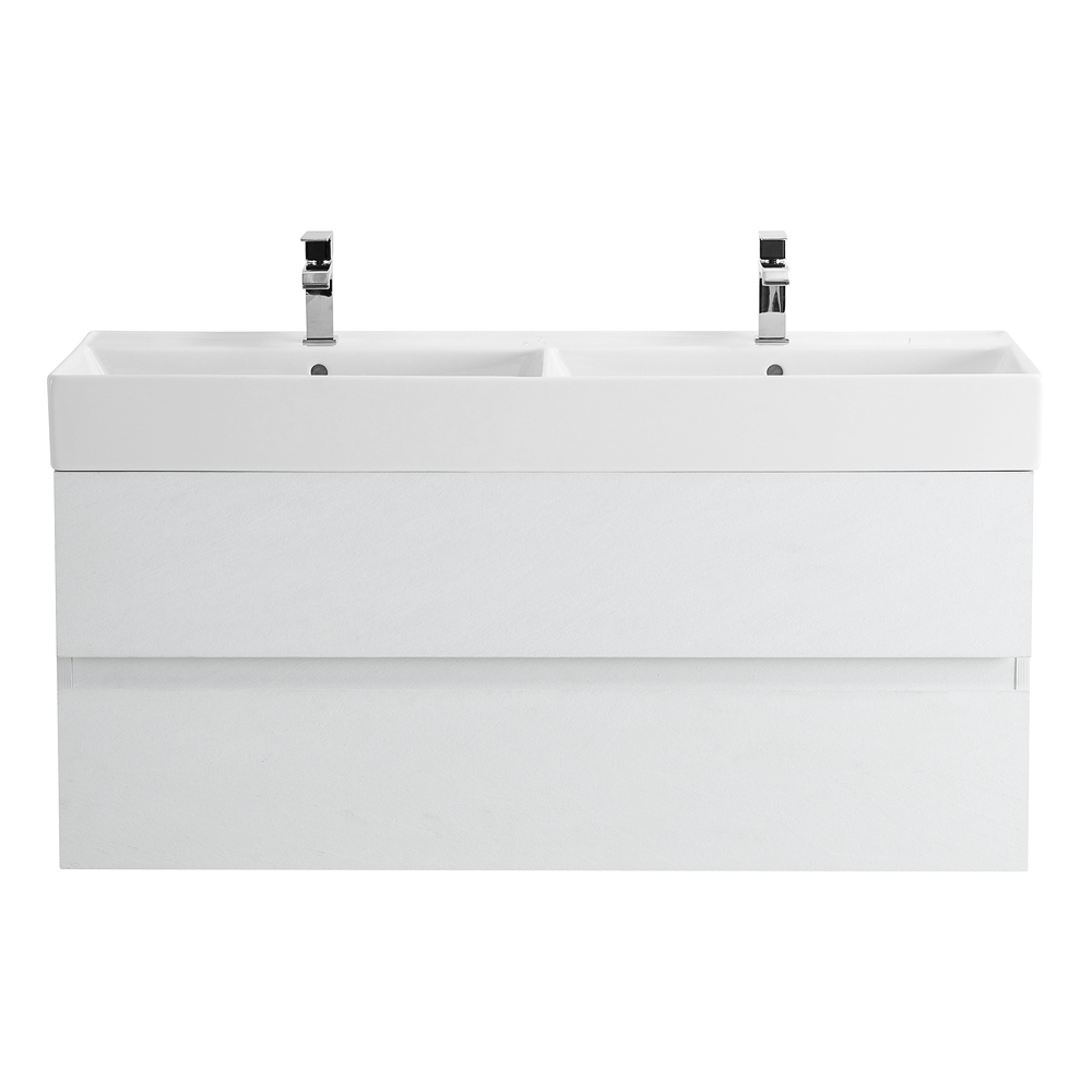 Приобрести cezares тумба подвесная с раковиной molveno 46 120 см bianco ghiaccio, белая molveno 46-120-2c-so-2-bg