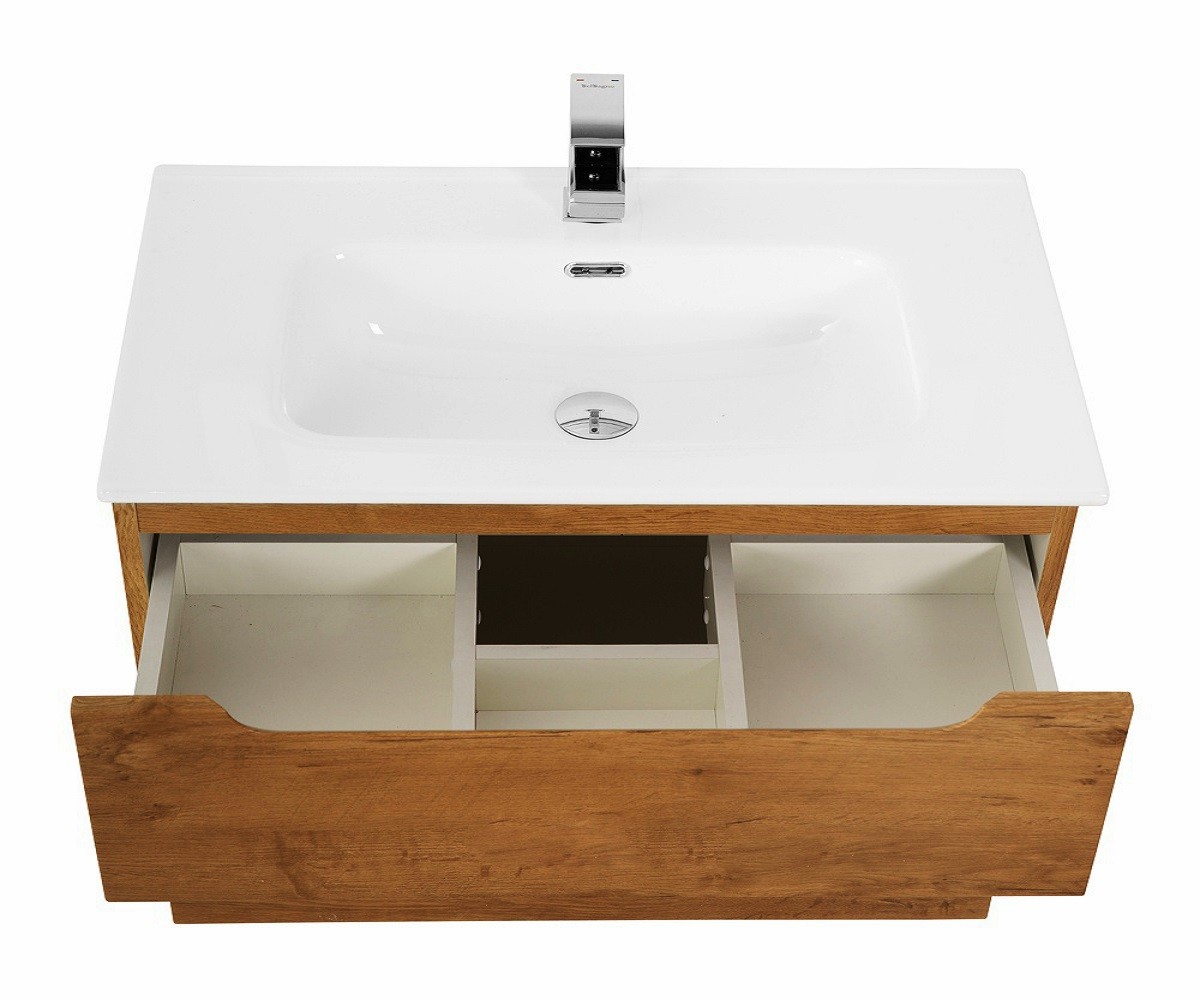 Приобрести тумба подвесная с раковиной belbagno etna-1000-2c-so-rn-p 100 см, rovere nature