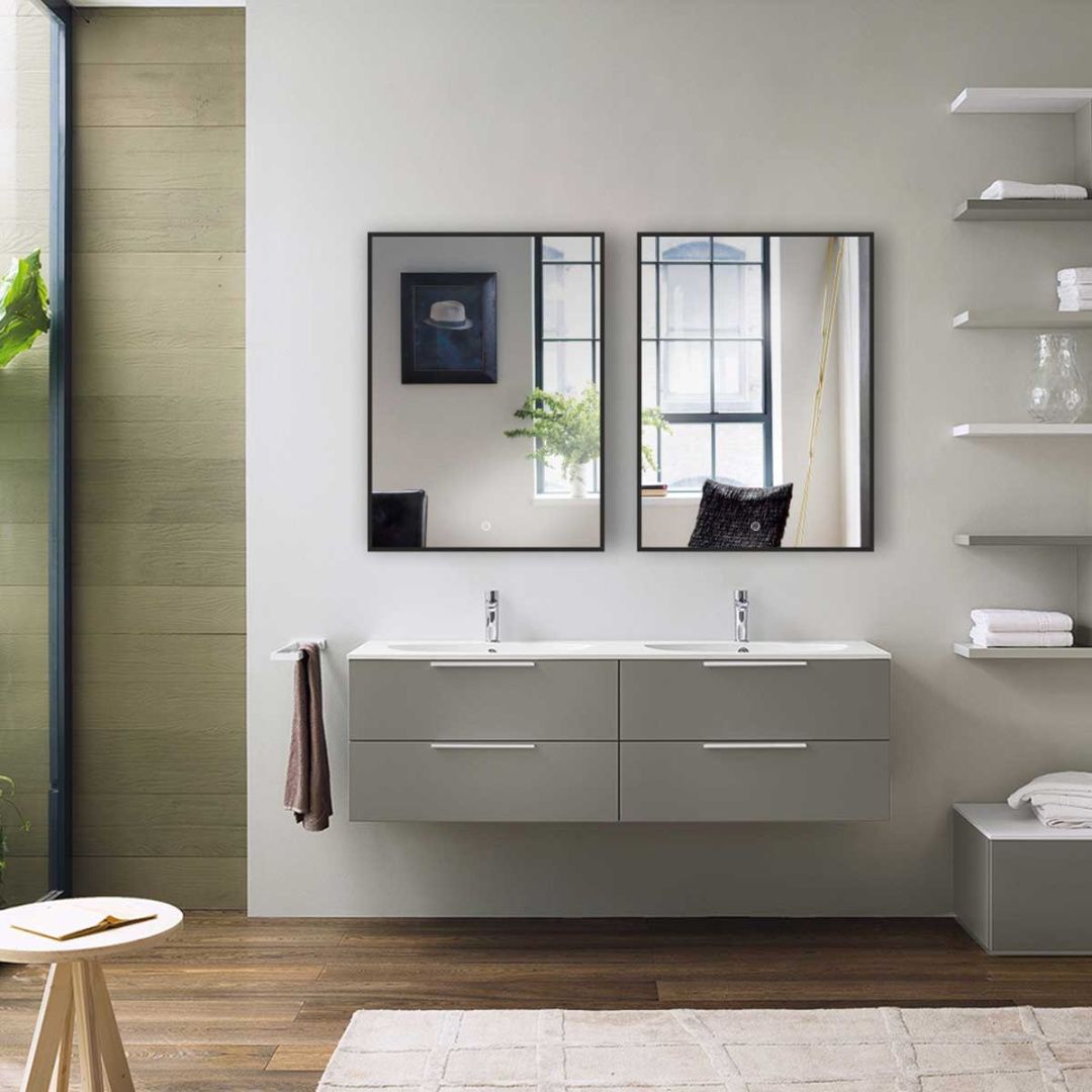 Приобрести vincea зеркало 50х70 см, с led подсветкой, сенсор, диммер, черное vlm-3vn500b