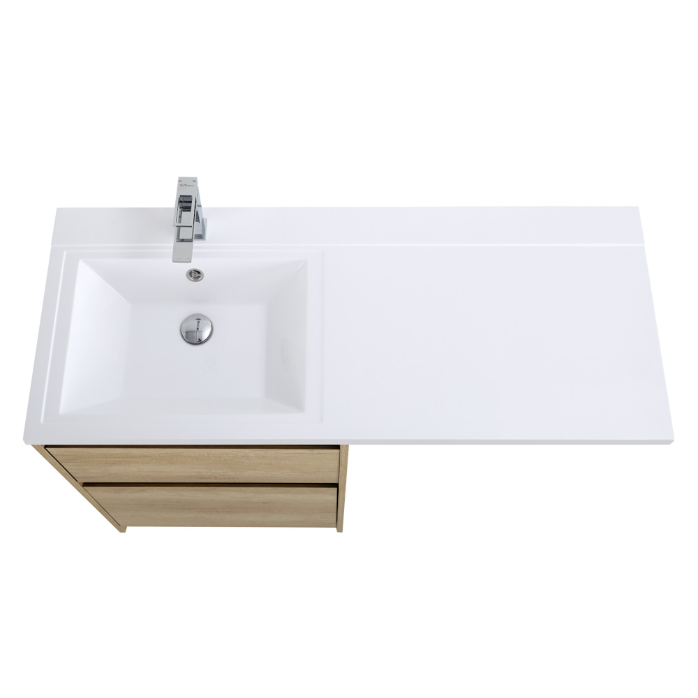 Приобрести belbagno тумба с раковиной kraft 120 см, напольная kraft-lvd-58/120-l rovere nebrasca nature, белая раковина