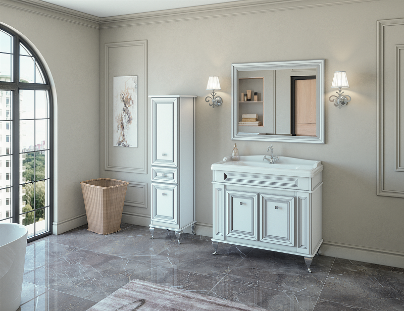 Приобрести caprigo пенал напольный fresco 40 см, левосторонний, белый 10650l-в016