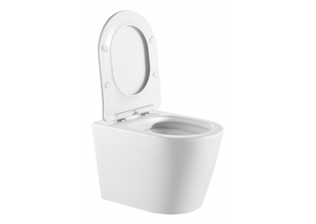 Приобрести triton подвесной унитаз verso 0832, безободковый с тонким сиденьем, микролифт