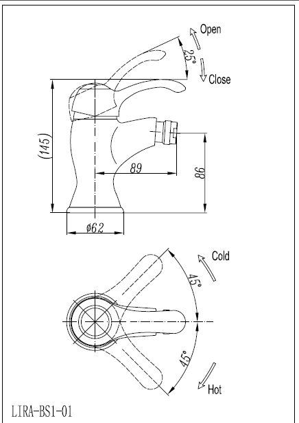 Приобрести cezares смеситель для биде lira, хром lira-c-bs1-01