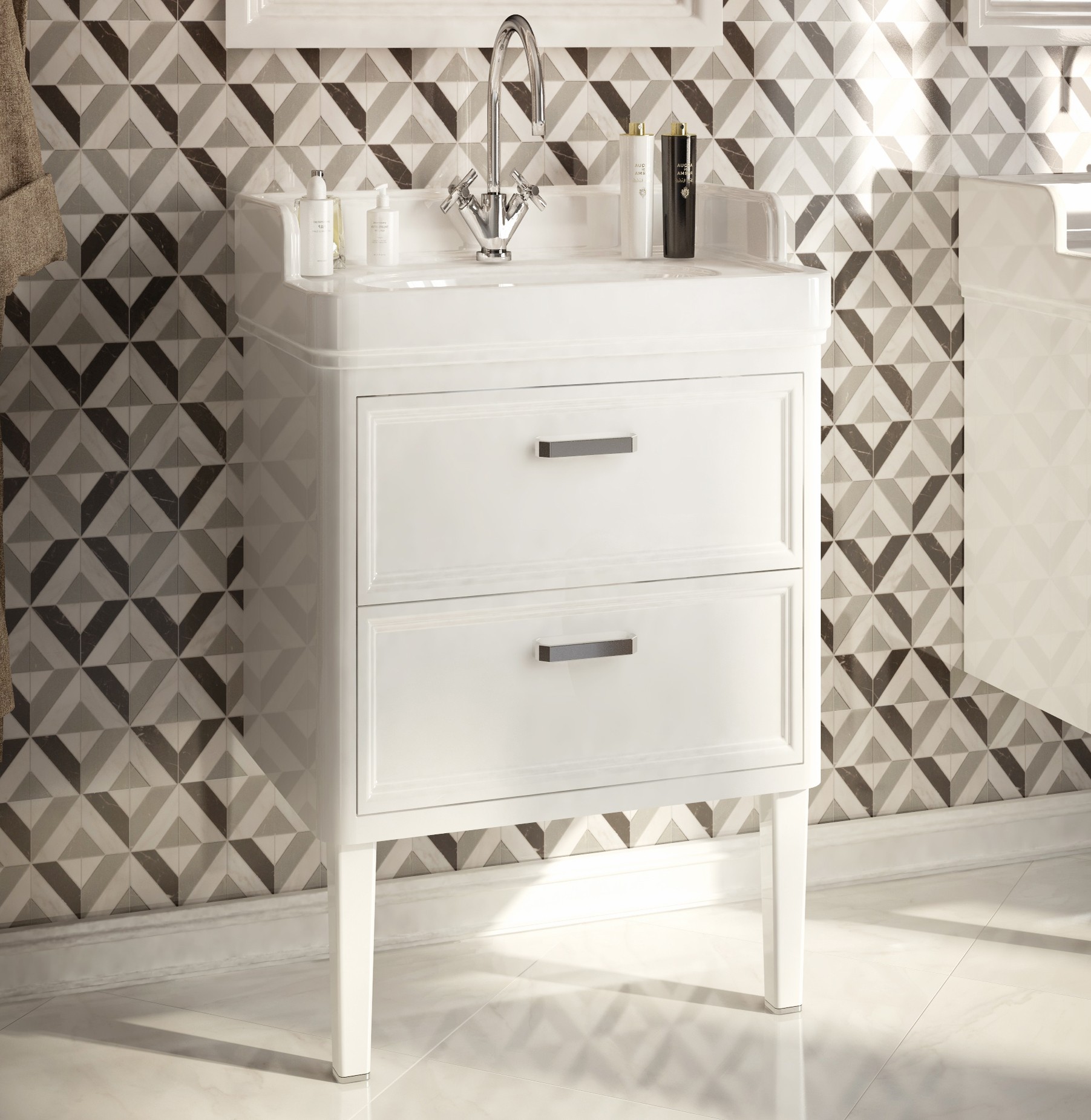 Приобрести тумба напольная с раковиной kerama marazzi pompei 80 см, белый po.n.80.2\wht