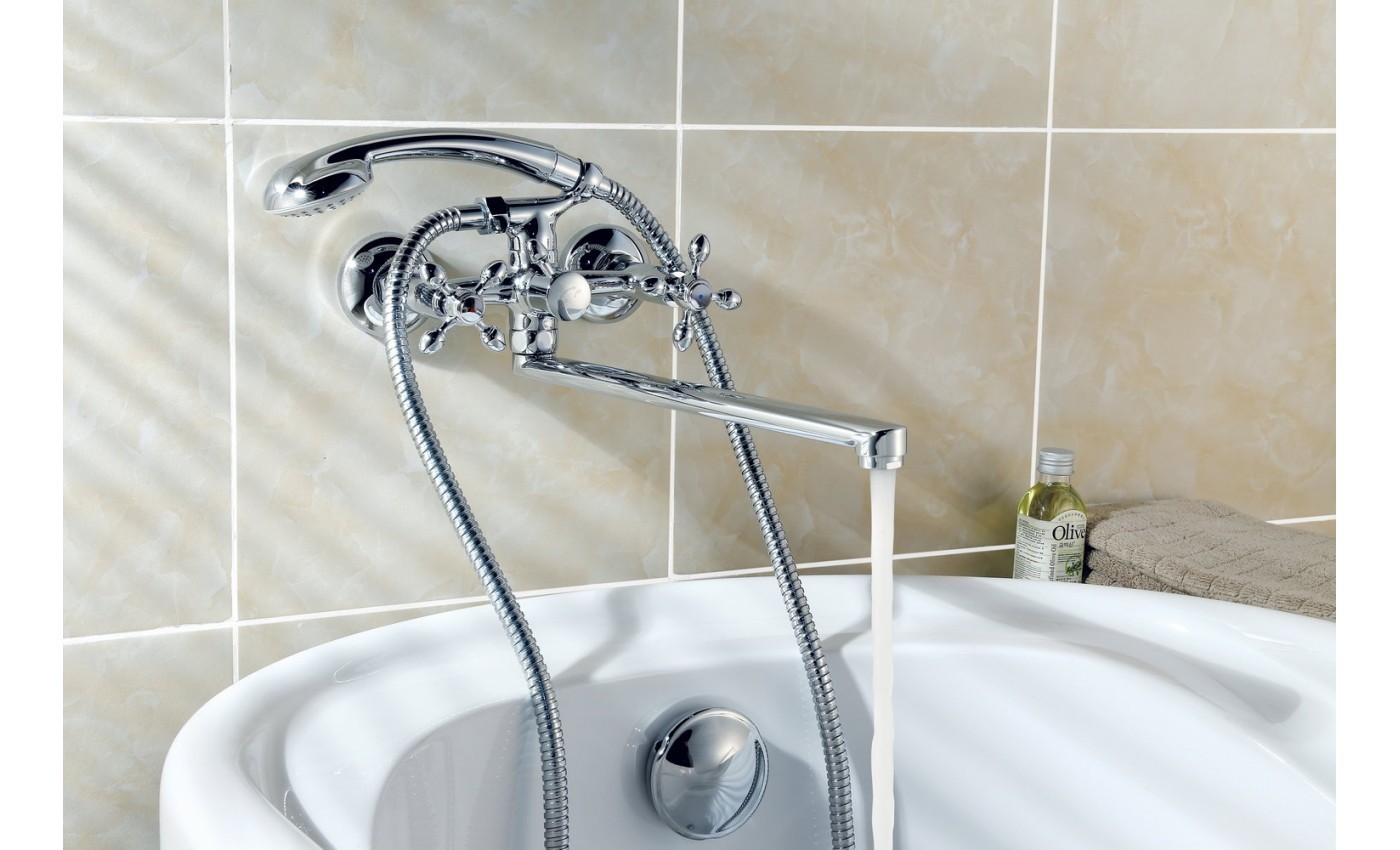 Приобрести lemark смеситель для ванны vista, двухвентильный, хром lm7651c