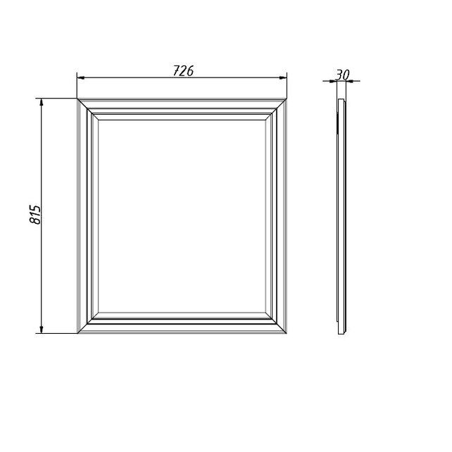 Приобрести caprigo зеркало lion 80 см, темное дерево