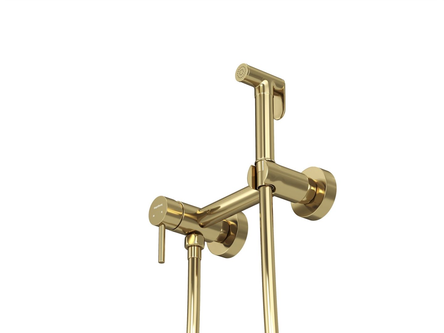 Приобрести hayzburg смеситель с гигиеническим душем, золото hb-2006go