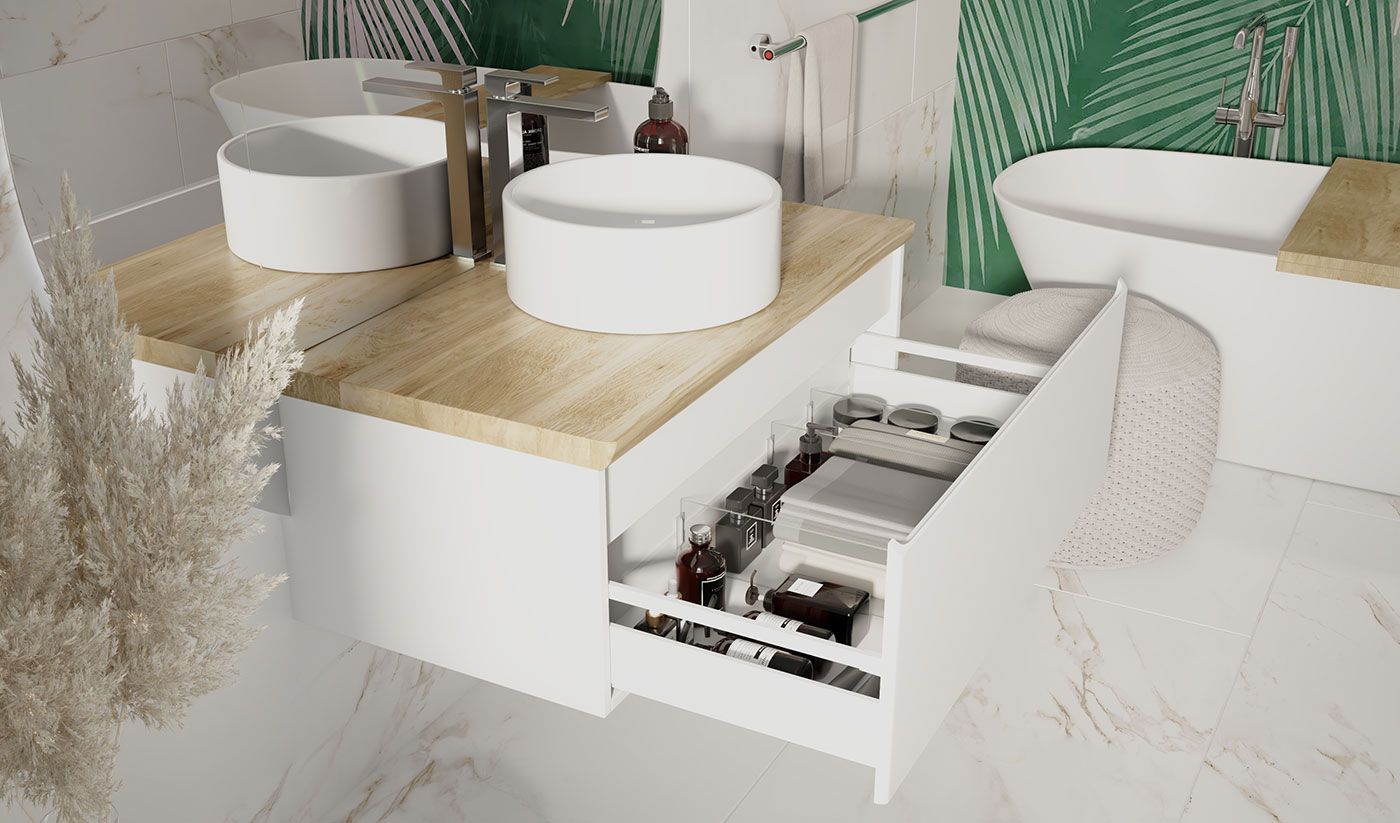 Приобрести jorno тумба подвесная solis 100 см со столешницей, белая