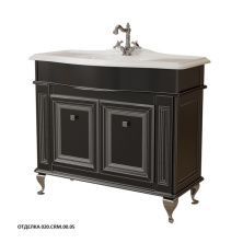 Caprigo Тумба с раковиной FRESCO 100 см, черная, эмаль