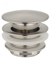 Донный клапан для ванны WONZON & WOGHAND, Брашированный никель (WW-SS105-BN)