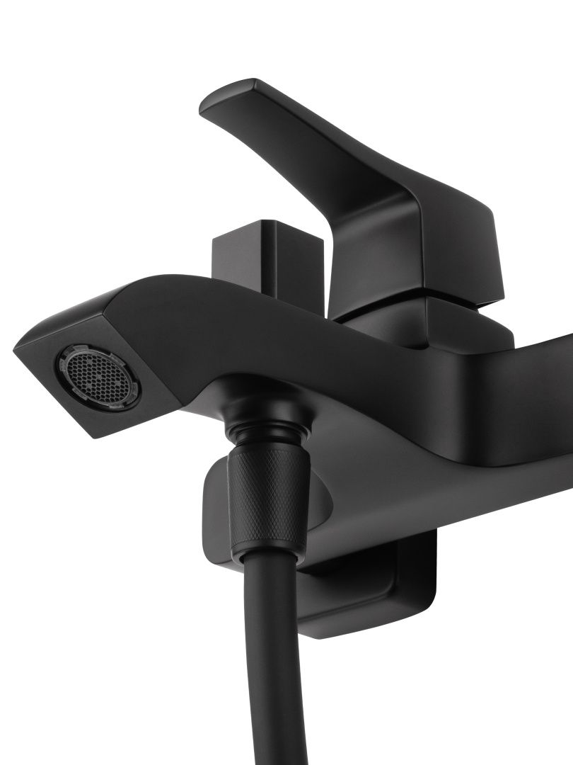 Приобрести смеситель для ванны с душем wonzon & woghand flex, черный матовый (ww-88037072-mb)