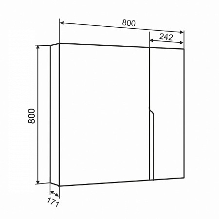 Приобрести aqua de marco зеркало-шкаф palermo 80 см, белый 1080cpal