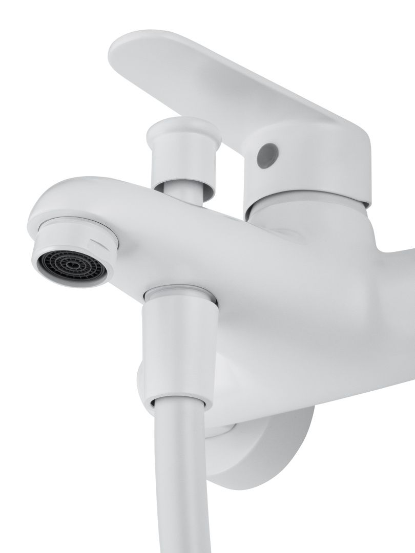 Приобрести смеситель для ванны с душевым гарнитуром wonzon & woghand alfa, белый матовый (ww-ae3201-mw)