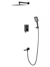 Душевая система встраиваемая WONZON & WOGHAND CUBE 2.0, Черный матовый (WW-88087068-MB)