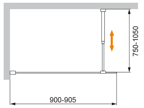 Приобрести cezares шторка для ванны liberta 80 см, хром liberta-v-1-90/155-c-cr