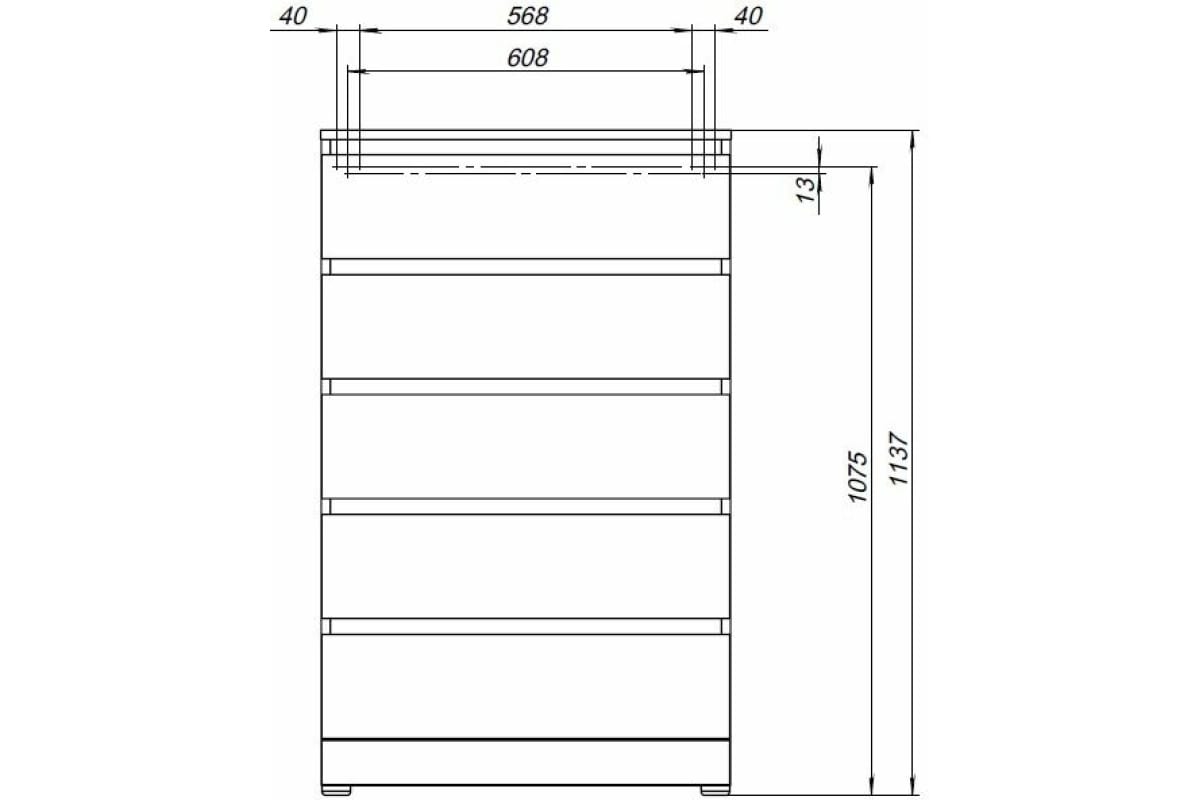 Приобрести aquanet комод сканди 70x40 см, дуб эдгрейн (5 ящиков)