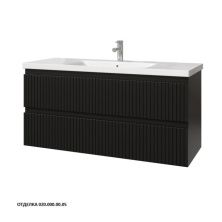 Caprigo Тумба с раковиной FORTE-Smalty STRIPE 120 см, графит, эмаль