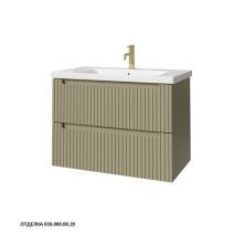 Caprigo Тумба с раковиной TERMIN-Smalty STRIPE 80 см, зеленая, эмаль