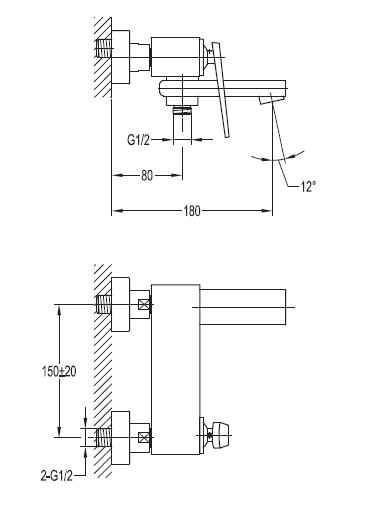 Приобрести cezares смеситель для ванны и душа baden, хром baden-f-vd-01