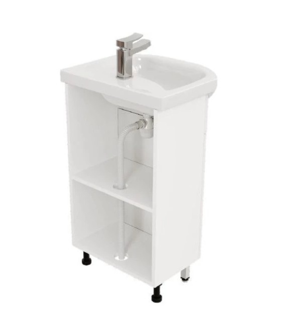 Приобрести mirsant тумба напольная оптима 55 см с раковиной балтика-55, белая ут000080926