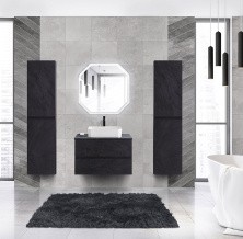 Cezares Тумба со столешницей MOLVENO 46 80 см Nero, черный MOLVENO 46-80-2C-SO-NC