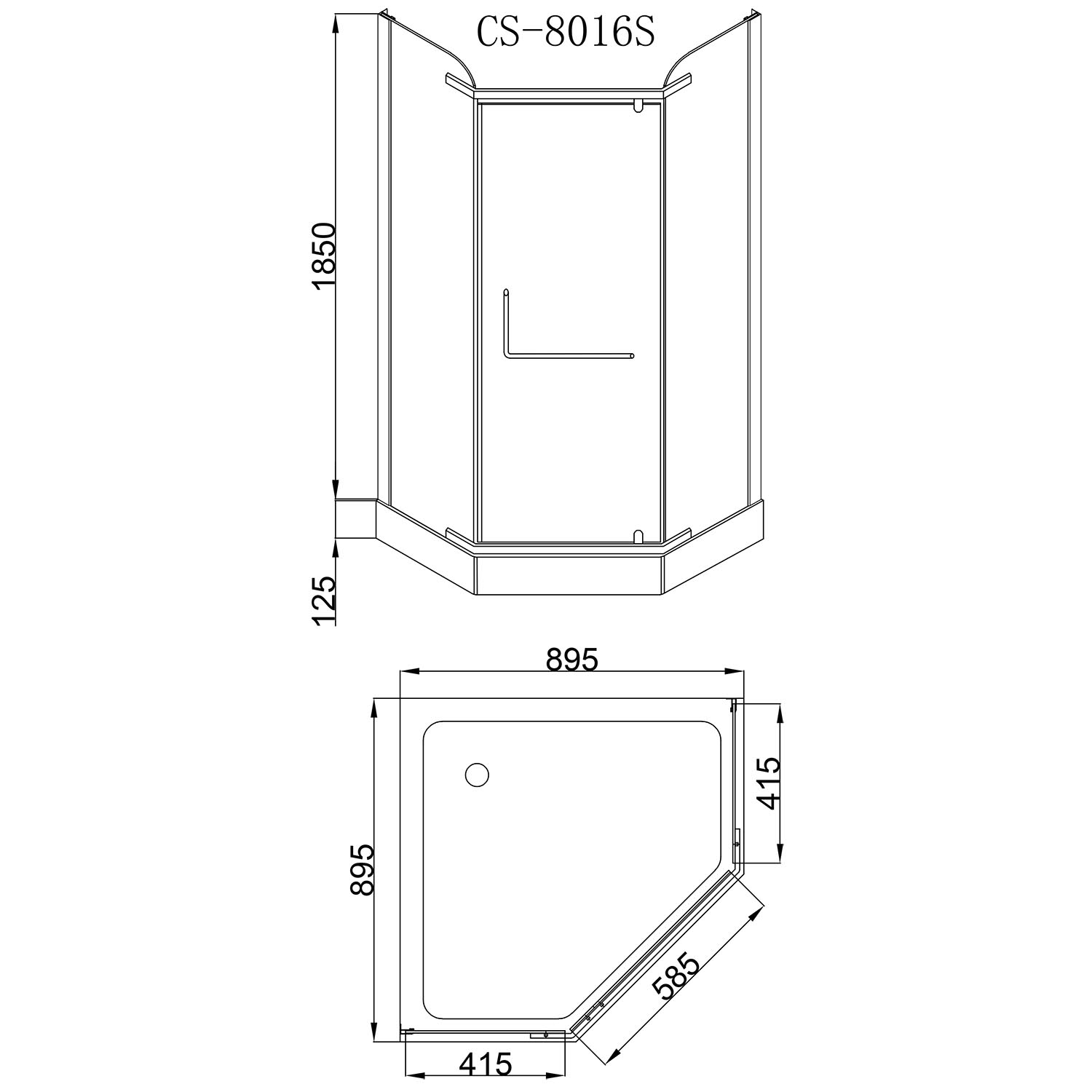Приобрести loranto душевое ограждение sunway 90х90х200 с низким поддоном 13см, серое закаленное стекло 6 мм, профиль сатин (cs-816s b 90 (gray))