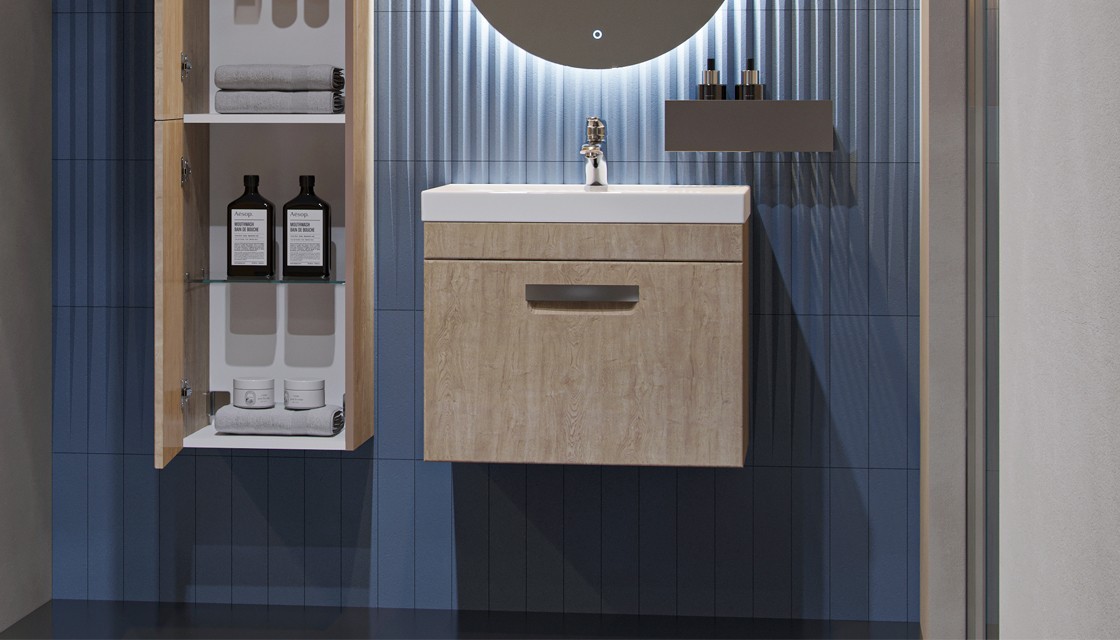 Приобрести тумба подвесная с раковиной velvex estea 60 см дуб санремо tpest.60.1y.234